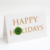 English Toy Terrier - Dog Face Happy Holidays Christmas Greeting Cards Pack of 8 Blank Cards with Envelopes Whimsical A7 Size 5x7 Blank Note Cards