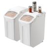 VEVOR Rice Storage Container, 4.5Gallon/20L x2 Capacity Large Dog Food Dispenser Bin, Kitchen Ingredient Grain Cereal Flour Bin