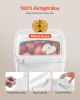 VEVOR Rice Storage Container, 4.5Gallon/20L x2 Capacity Large Dog Food Dispenser Bin, Kitchen Ingredient Grain Cereal Flour Bin