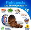 Flea and Tick Prevention for Dogs Chewables Natural Flea Treatment Supplement for Small & Large Dogs with Vitamins Immune Support Chews Pest Defense O