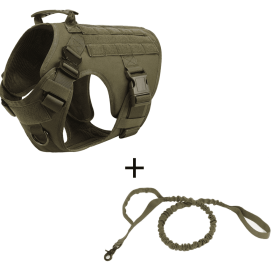 Outdoor Tactical Dog Vest For Large Dogs (Option: Green set-XL)