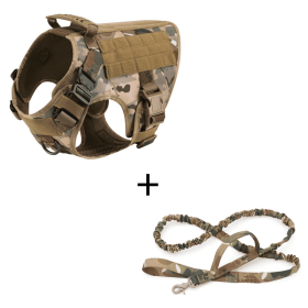Outdoor Tactical Dog Vest For Large Dogs (Option: Camouflage set-XL)