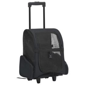 Foldable Multipurpose Pet Trolley (Color: Black)