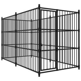 Outdoor Dog Kennel (size: 118.1"X59.1"X72.8")