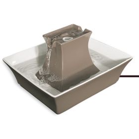 Drinkwell  Stoneware Pagoda Fountain (Color: Taupe)
